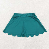 Matching Baby girls solid summer scalloped skirt
