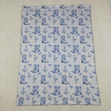 BL0229  baby boot blue blanket