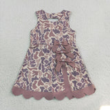 GSD4227 girls camo bow sleeveless skirt outfits yoga