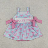 Matching Baby girls MAMA'S GIRL bow romper