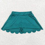 Matching Baby girls solid summer scalloped skirt