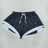 SS0975 Adult women black dots shorts yoga