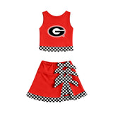 custom style MOQ 3 per style Matching Baby girls Georgia team outfits