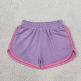 GLS0193 girls matches zipper long sleeve shorts outfits