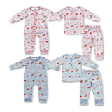Christmas Santa Milk biscuit  kids pajamas