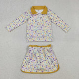 Matching Girls Mardi Gras long-sleeved  long sleeve zipper outfits yoga