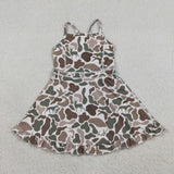 GSD4117 girls camo deer slip dress yoga