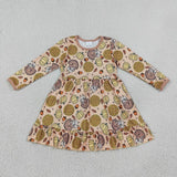 Matching boys girls falll pumpkin navy short sleeve kids outfits embroidery