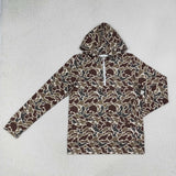 Family Matching Adult  Baby kids camo zipper hooded top
