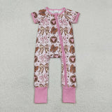 Matching Baby girls bow outfits dress romper short sleeves