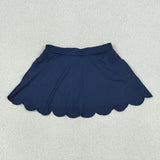 Matching Baby girls solid summer scalloped skirt