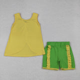 Matching Baby girls bow sleevelwss summer outfits