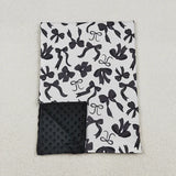 Matching Baby girls black bow blanket clothing