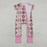 Matching Baby girls bow outfits dress romper short sleeves