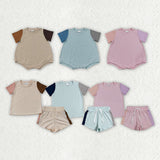 Matching boys girls summer short sleeves outfits rompers