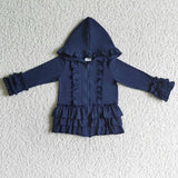 Matching Baby girls Solid zip pullover top