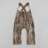 SR4048 baby boys deer camo romper embroidery