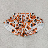 SS0816 baby girls dog orange leopard shorts yoga