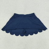 Matching Baby girls solid summer scalloped skirt