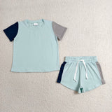 Matching boys girls summer short sleeves outfits rompers
