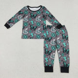 Matching Baby boys girls howdy long sleeve pajamas