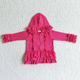 Matching Baby girls Solid zip pullover top