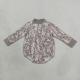 Matching Baby boys camo long sleeve mock neck romper