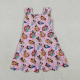 GSD2491 Girls princess sleeveless scalloped yoga dress