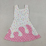GSD3594 girls Waffle sleeveless dress yoga