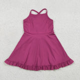 S0778 baby girls rose sleeveless summer swimsuit