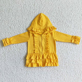 Matching Baby girls Solid zip pullover top