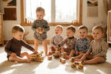 Matching Baby boys camo long sleeve mock neck romper