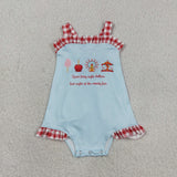 SR3055 Baby girls County Fair Ferris wheel blue romper