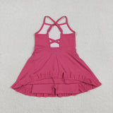 5.14-1 USA WAREHOUSE S0440 pink sleeveless baby girls summer swimsuit