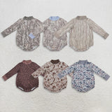 Matching Baby boys camo long sleeve mock neck romper