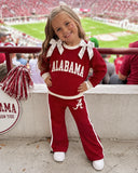 Each design 5 per Custom Baby girls team long sleeve bow pants outfits