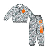 custom style MOQ 3 per style Baby girls boys CLEMSON  team outfits