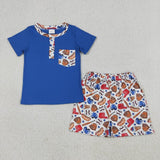 Matching Baby boys baseball short sleeve romper outfits