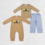 embroidery hunting dog kids clothing