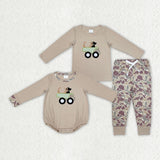 long sleeve embroidery camo dog  kids clothing