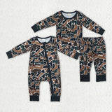 long sleeve camo bamboo kids pajamas