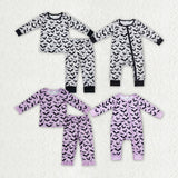 Halloween bamboo bat boys and girls pajamas
