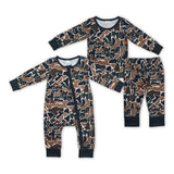 long sleeve camo bamboo kids pajamas