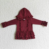 Matching Baby girls Solid zip pullover top