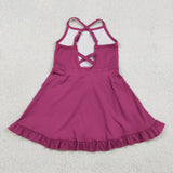 S0778 baby girls rose sleeveless summer swimsuit