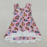 GSD2491 Girls princess sleeveless scalloped yoga dress