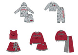 custom style MOQ 3 per style Matching Baby girls Arkansas team  outfits