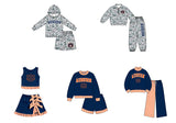 custom style MOQ 3 per style Matching Baby girls AUBURN team  outfits
