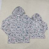 Family Matching Adult  Baby kids camo zipper hooded top
