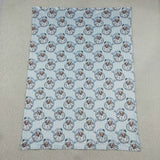 BL0256 Baby Christmas Santa blue Blankets